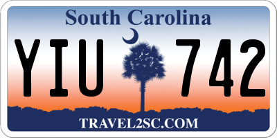 SC license plate YIU742
