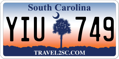 SC license plate YIU749
