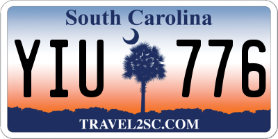SC license plate YIU776