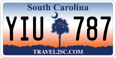 SC license plate YIU787