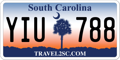 SC license plate YIU788