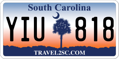 SC license plate YIU818