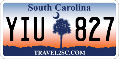 SC license plate YIU827