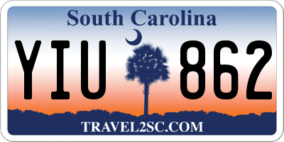 SC license plate YIU862