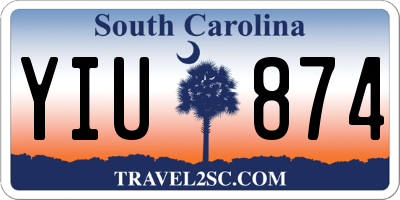 SC license plate YIU874