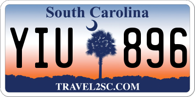 SC license plate YIU896