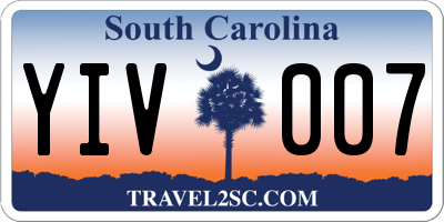 SC license plate YIV007