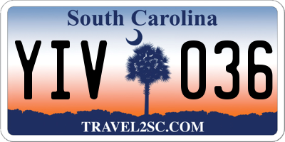 SC license plate YIV036