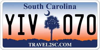 SC license plate YIV070