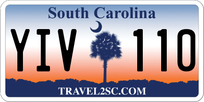 SC license plate YIV110