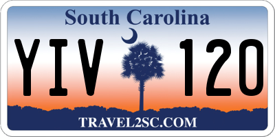 SC license plate YIV120