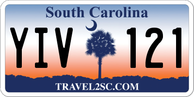 SC license plate YIV121