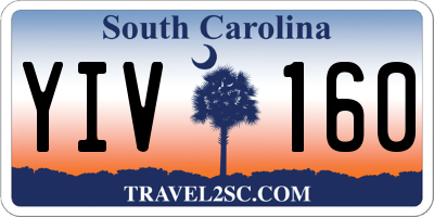 SC license plate YIV160