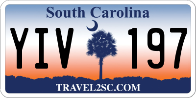 SC license plate YIV197
