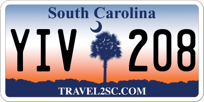 SC license plate YIV208