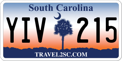 SC license plate YIV215