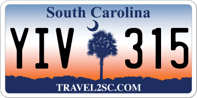 SC license plate YIV315