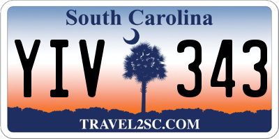 SC license plate YIV343