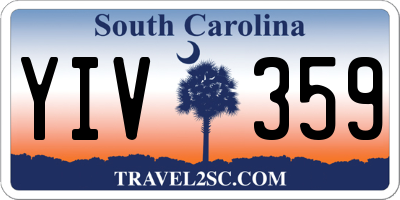 SC license plate YIV359