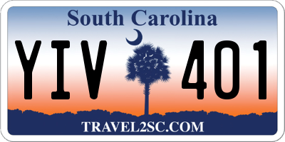 SC license plate YIV401
