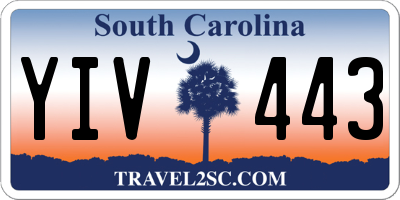 SC license plate YIV443