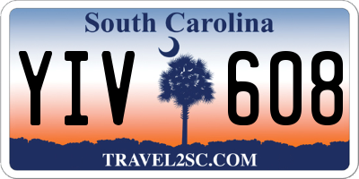SC license plate YIV608