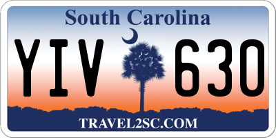SC license plate YIV630