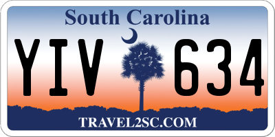 SC license plate YIV634