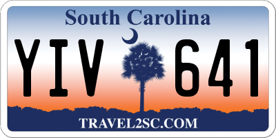 SC license plate YIV641