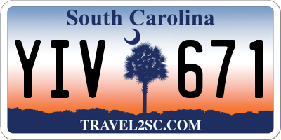 SC license plate YIV671