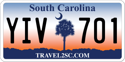SC license plate YIV701