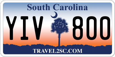 SC license plate YIV800