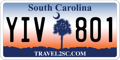 SC license plate YIV801