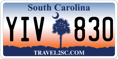 SC license plate YIV830