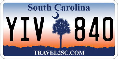 SC license plate YIV840