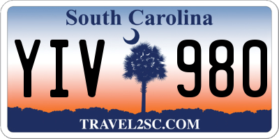 SC license plate YIV980