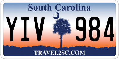 SC license plate YIV984