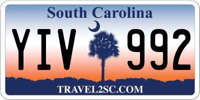 SC license plate YIV992