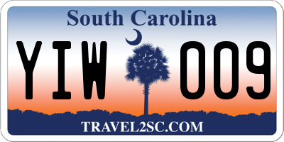 SC license plate YIW009