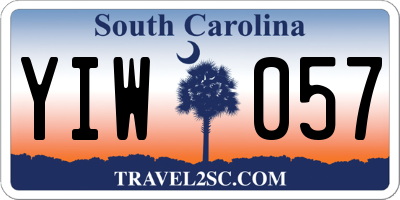 SC license plate YIW057