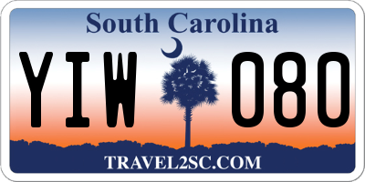 SC license plate YIW080