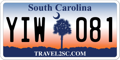 SC license plate YIW081