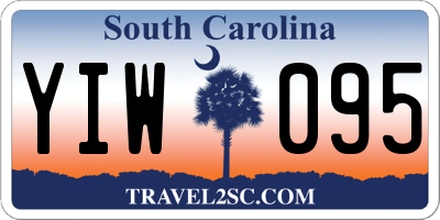 SC license plate YIW095