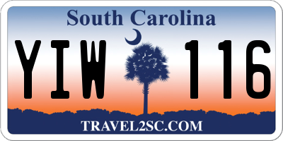 SC license plate YIW116