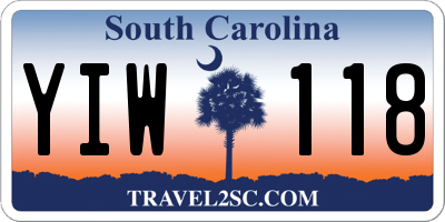 SC license plate YIW118