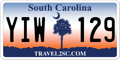 SC license plate YIW129