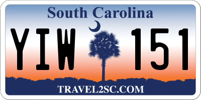 SC license plate YIW151