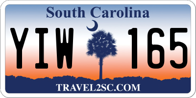 SC license plate YIW165