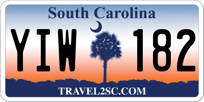 SC license plate YIW182