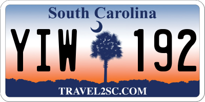 SC license plate YIW192